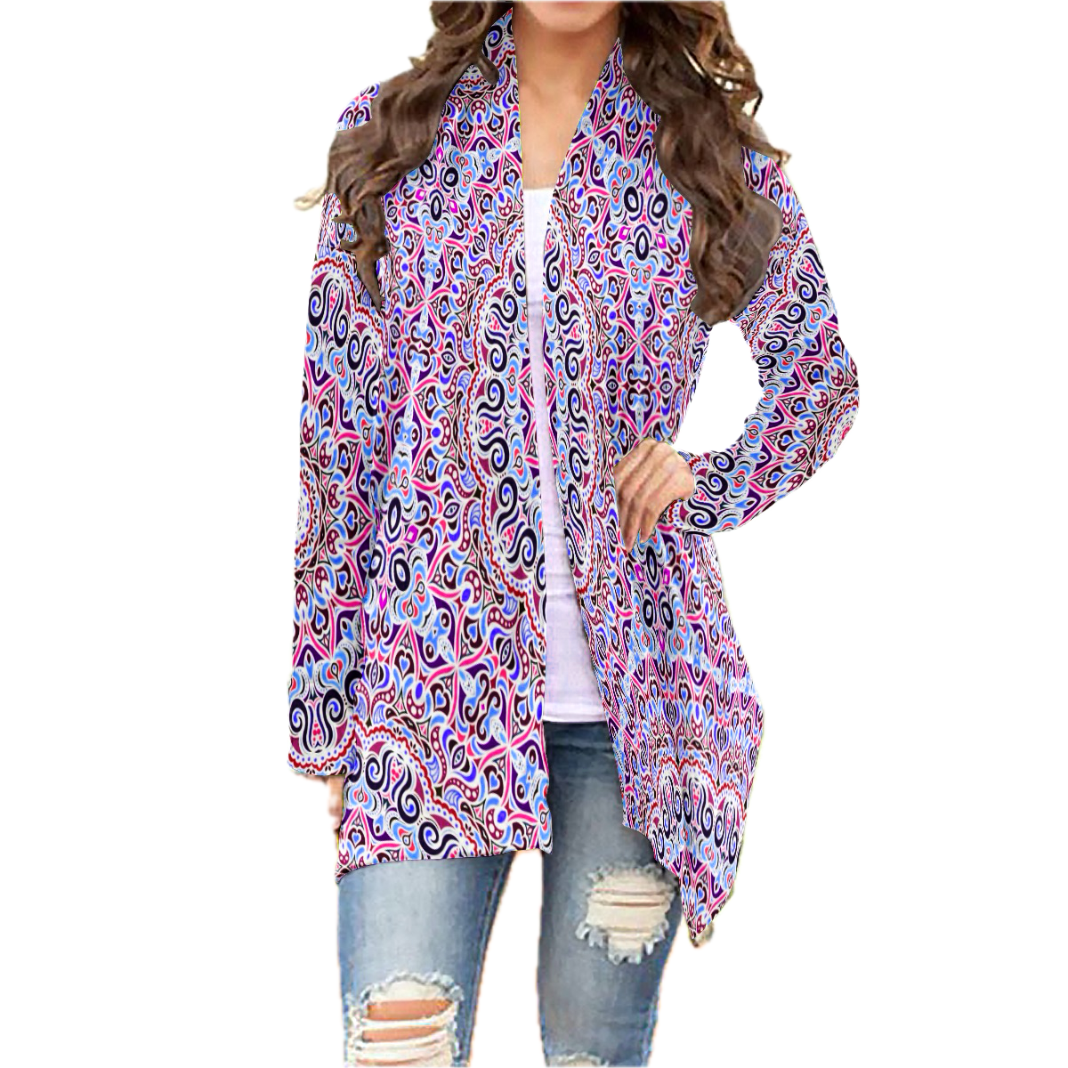 Purple - Blue - Red Cardigan