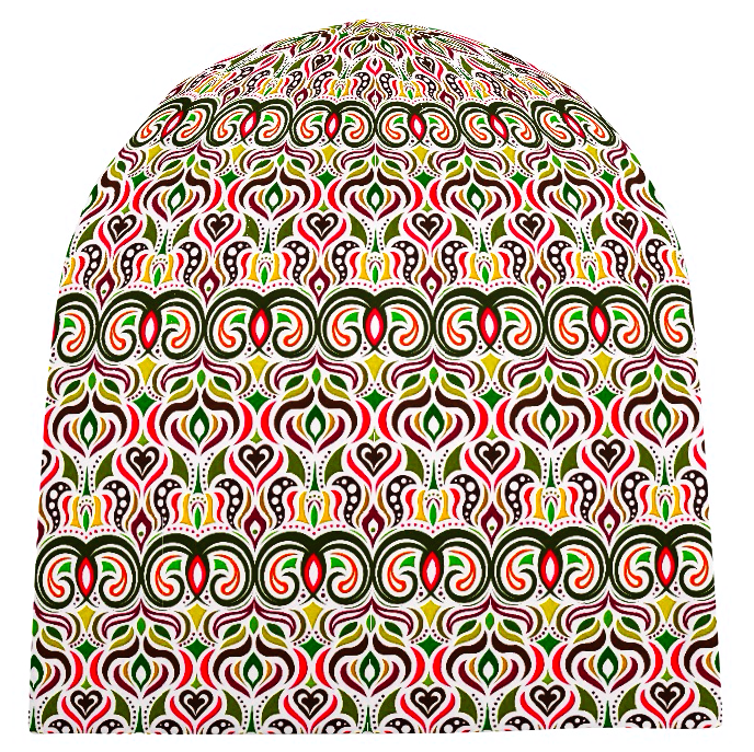 Green - Yellow - Red Velvet Hat