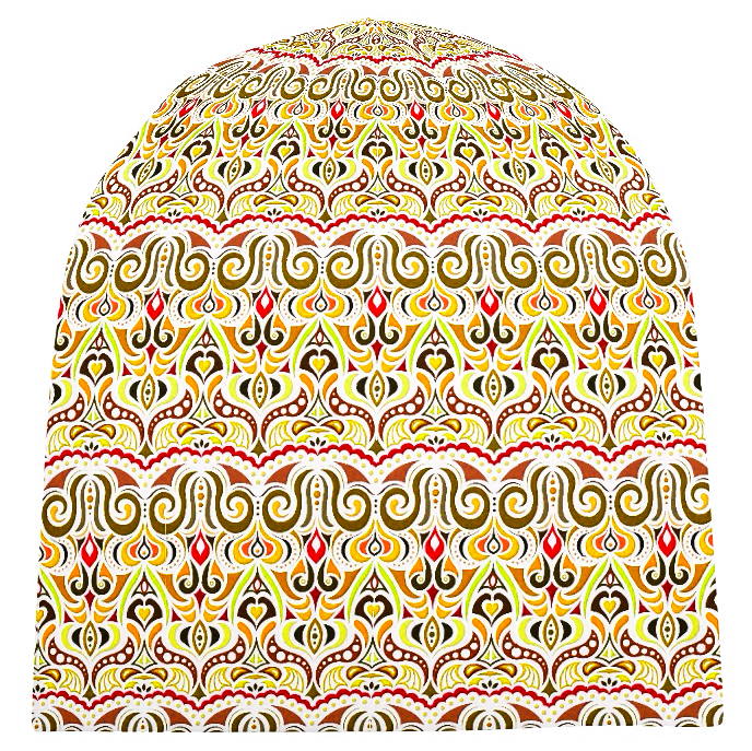 Red - Yellow - Orange Velvet Hat