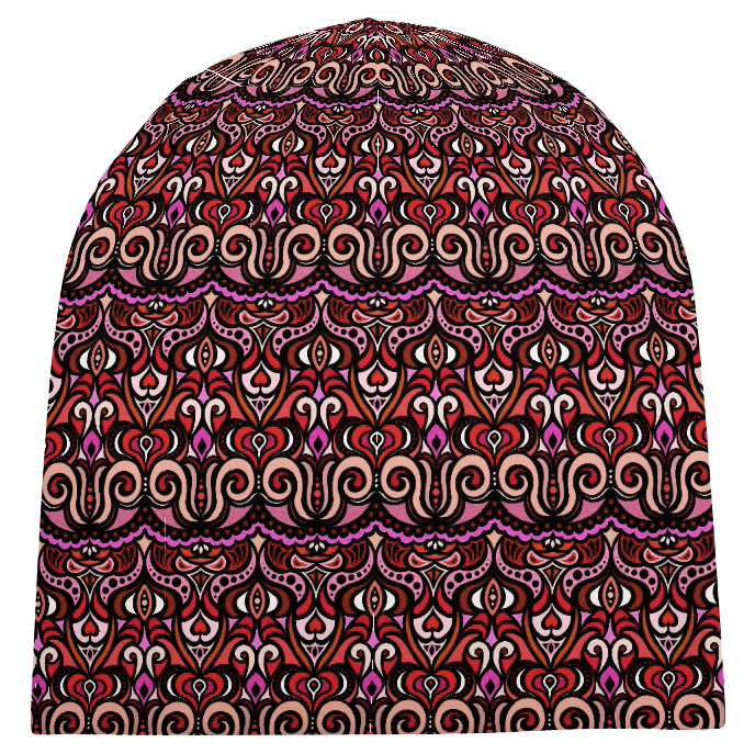 Red - Pink - Coral Velvet Hat