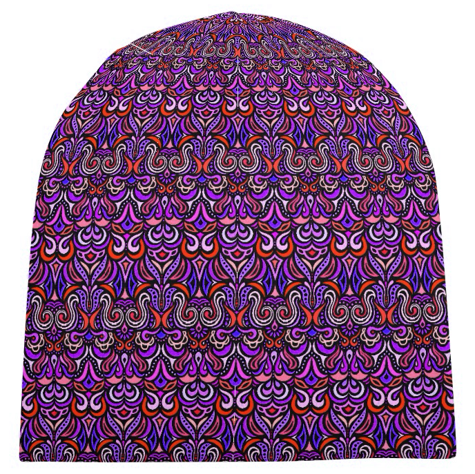 Red - Pink - Purple Velvet Hat