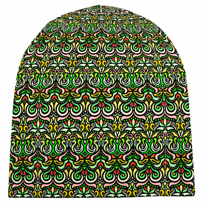 Green - Yellow - Red Velvet Hat