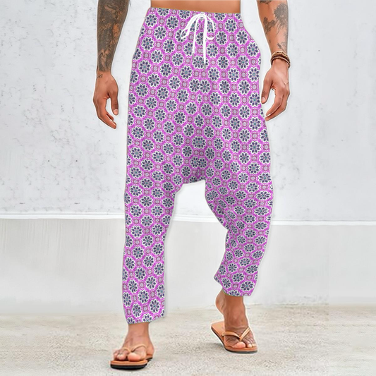 Pink - Purple - Blue Velvet Harem Pants 237i
