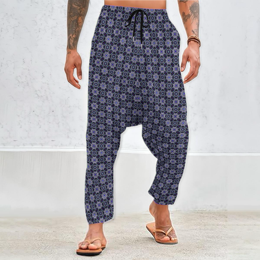 Blue - Purple - Turquoise Velvet Harem Pants 214