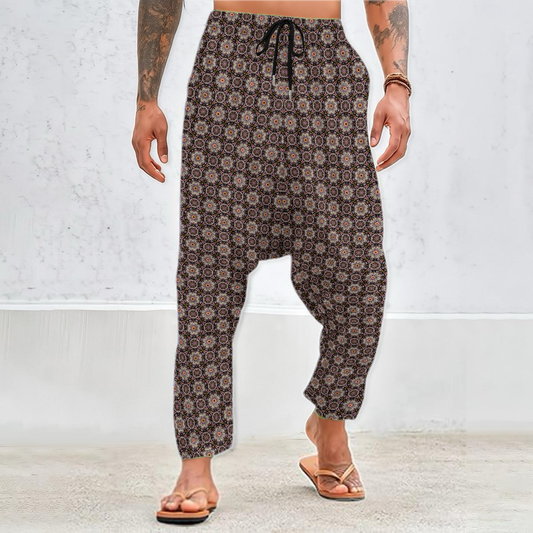 Orange - Pink Velvet Harem Pants 214