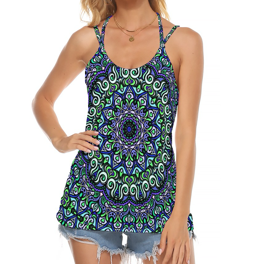 Blue - Green Halter Top