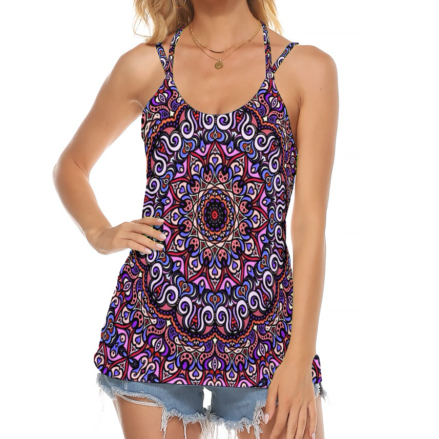 Blue - Red - Purple Halter Top