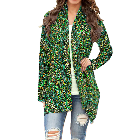 Green - Orange - Yellow Cardigan