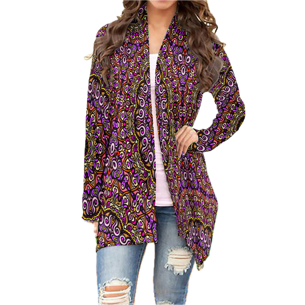 Orange - Purple - Yellow Cardigan