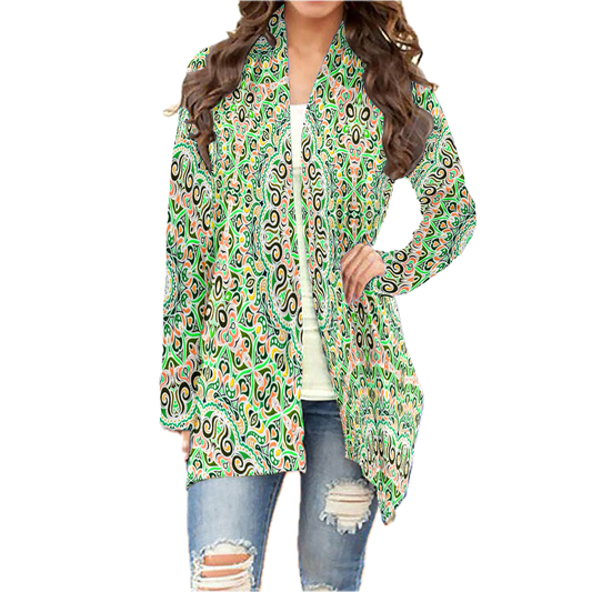 Green - Orange - Yellow Cardigan