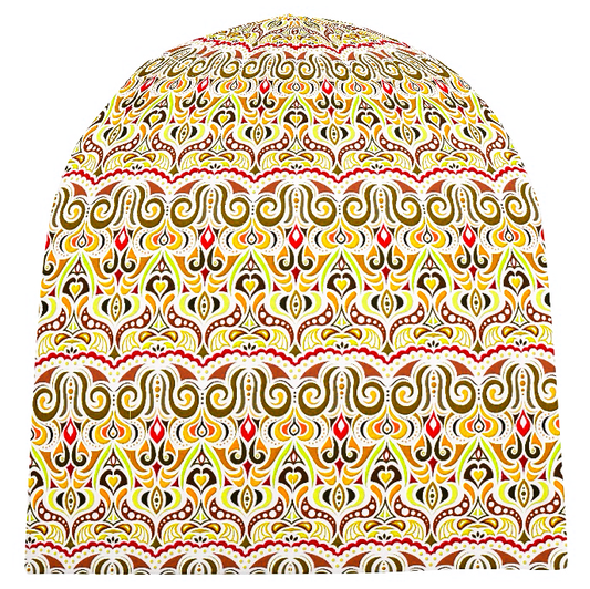 Red - Yellow - Orange Velvet Hat