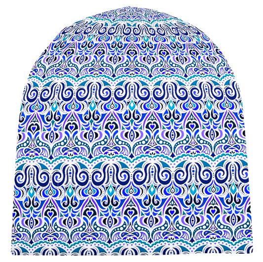 Blue - Turquoise - Purple Velvet Hat