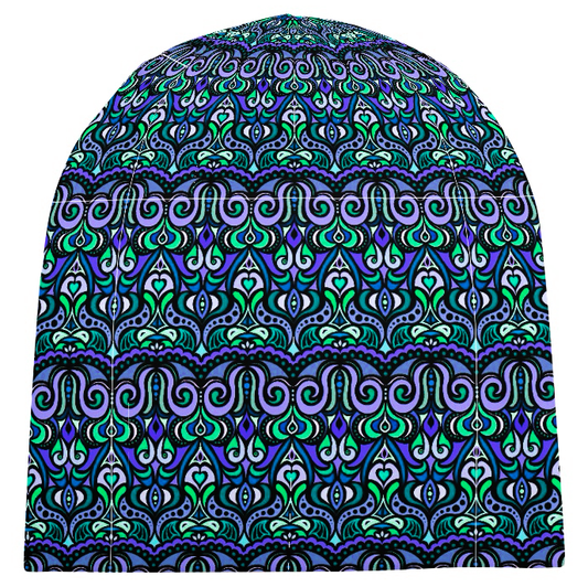 Turquoise - Blue - Green Velvet Hat