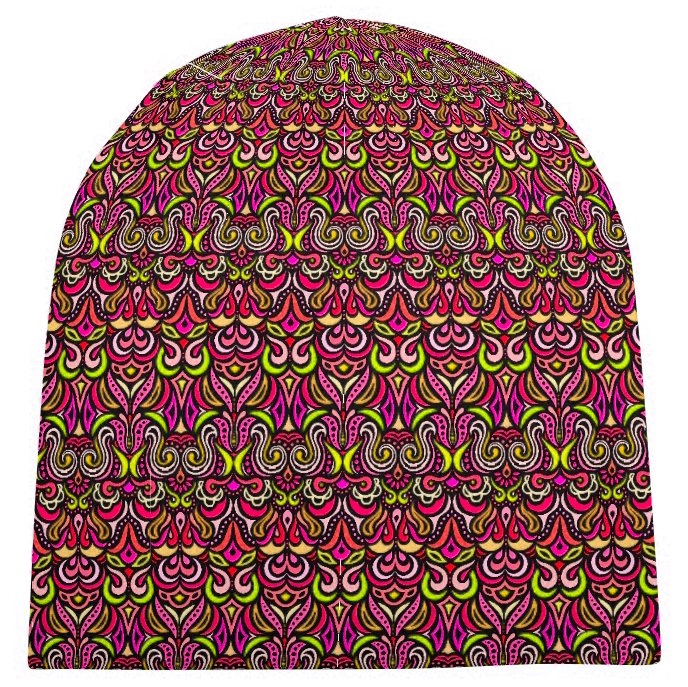 Red - Yellow - Pink Velvet Hat