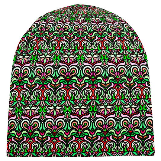 Green - Pink - Red Velvet Hat