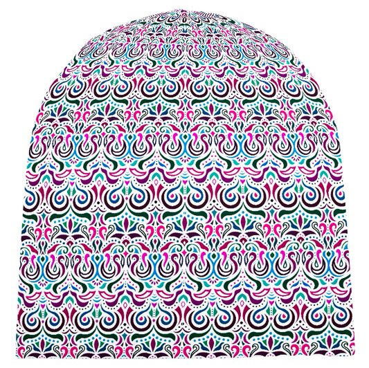 Pink - Turquoise - Blue Velvet Hat