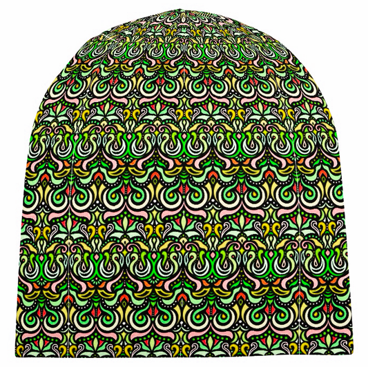 Green - Yellow - Red Velvet Hat