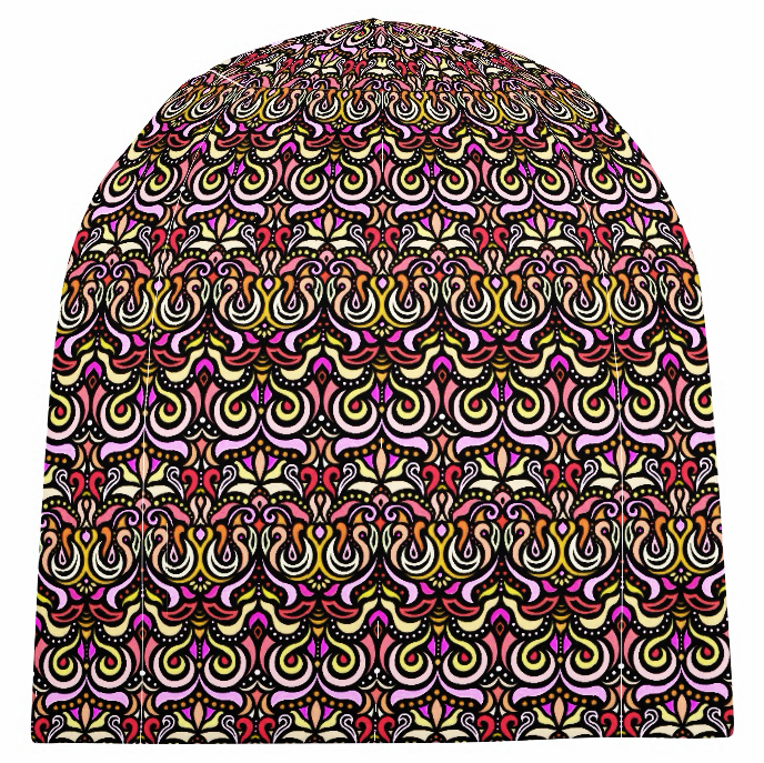 Pink - Orange - Red Velvet Hat