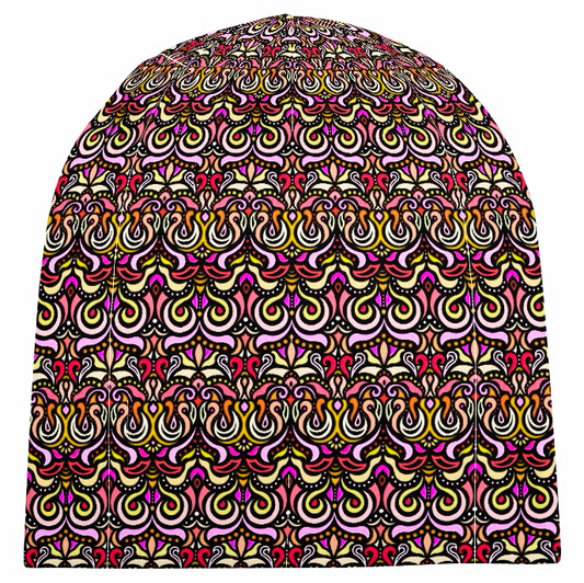 Pink - Orange - Red Velvet Hat