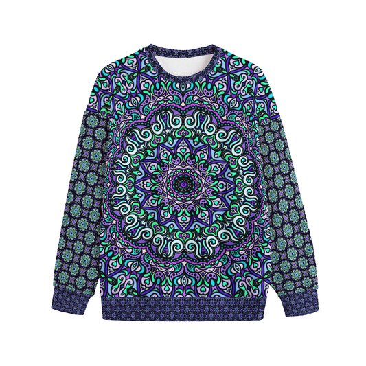 Purple - Turquoise - Blue Fleece Sweatshirt